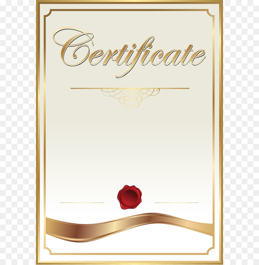 Modello Accademico certificato di Clip art - Modello di certificato di Clip Art Immagine PNG