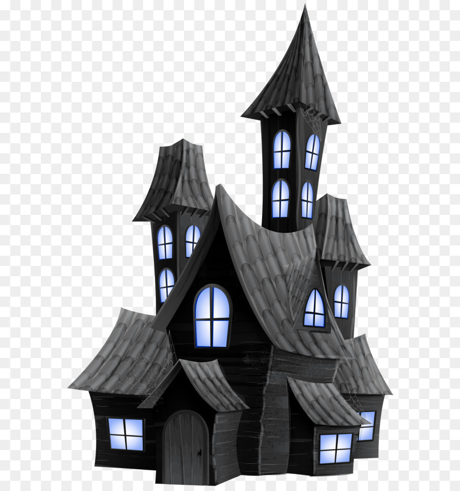 Halloween Geist clipart - Halloween Gruselig Haus ein Transparentes PNG Bild