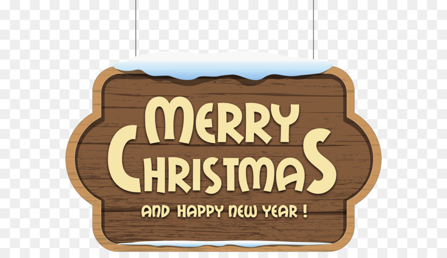 Weihnachtsschmuck Santa Claus Clip Art - Frohe Weihnachten Holz Schild PNG Clipart Bild