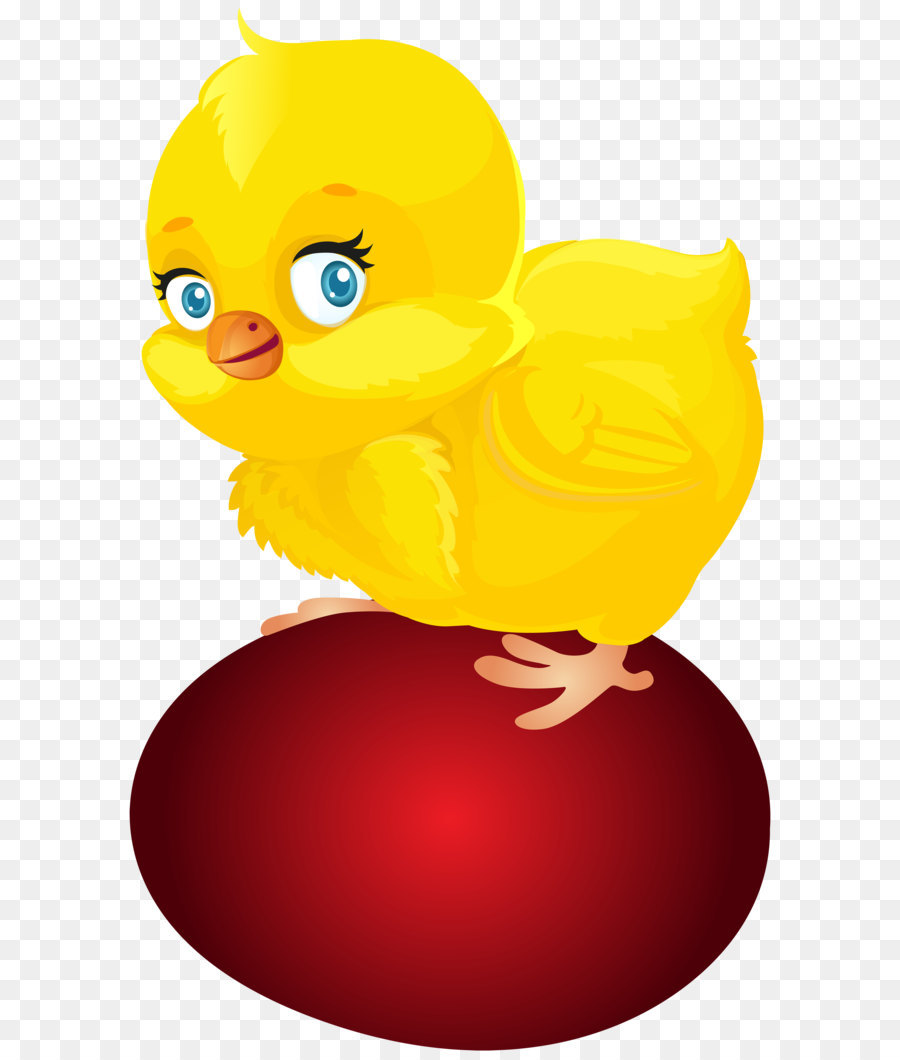 Rote Osterei Ostern Hase Huhn Ente clipart - Rot Oster Ei und Huhn PNG clipart