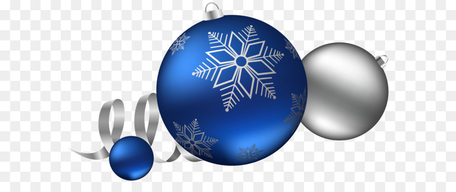 Christmas ornament Weihnachten Dekoration Christmas tree Clip art - Silber und Blaue Weihnachts Kugeln Dekoration Clipart Bild