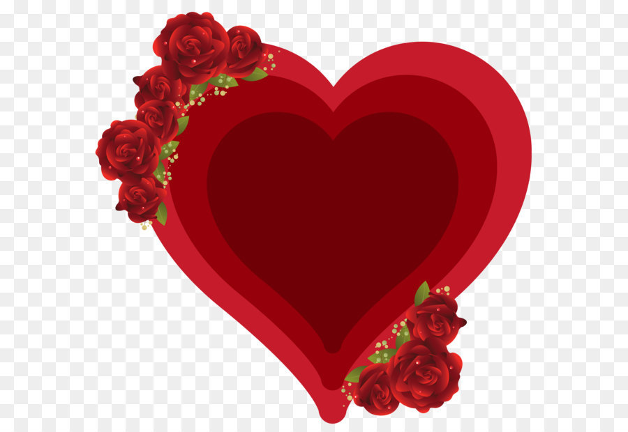 Trái tim Clip nghệ thuật - Trang trí trái Tim với hoa Hồng PNG Yêu Ảnh