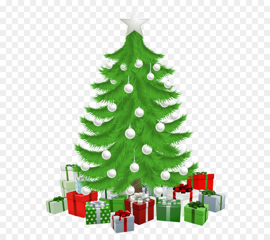 Regalo albero di Natale, ornamento di Natale Clip art - Trasparente Albero di Natale con Regali Clipart Foto