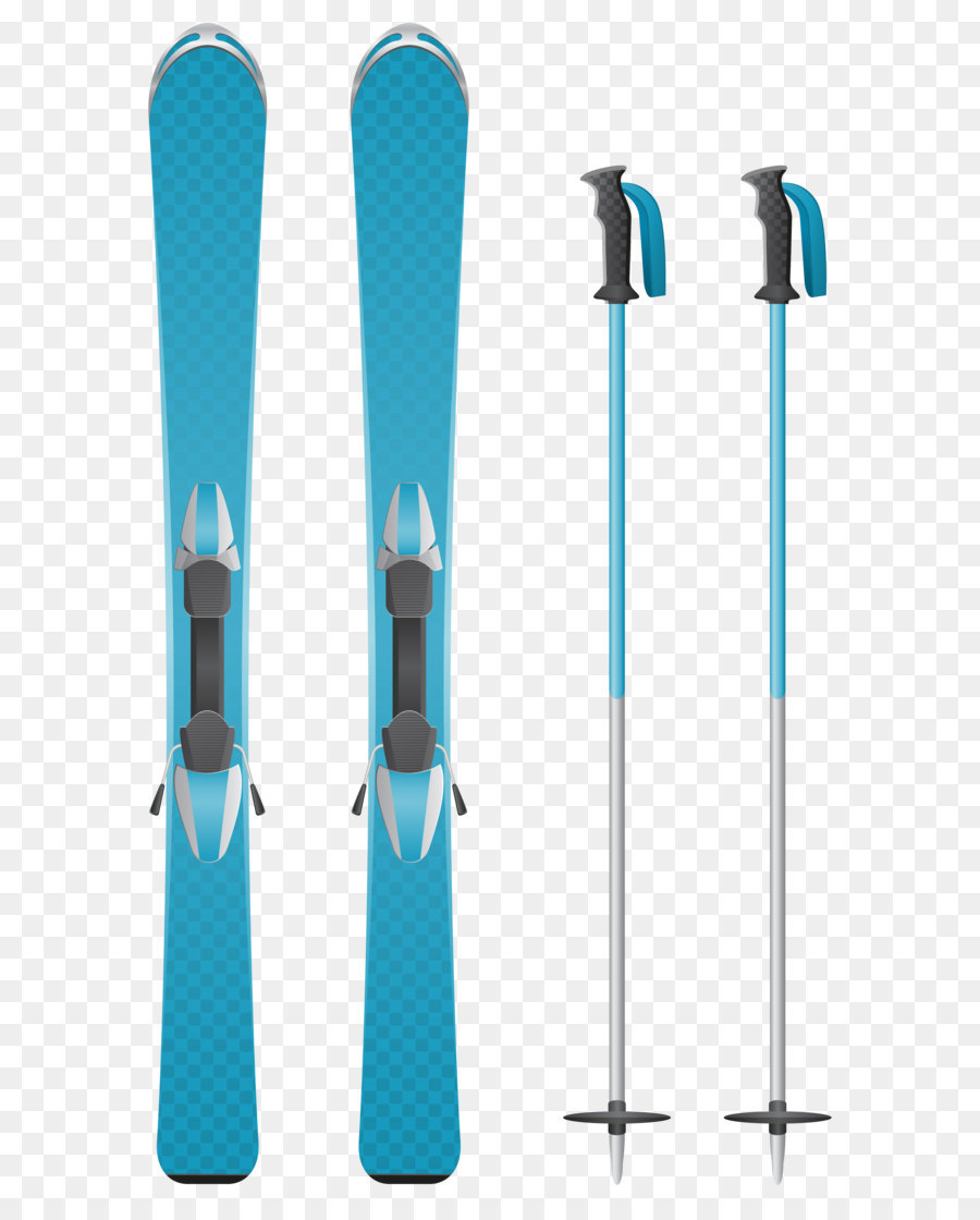 Ski Skistock, Ski cross - Blaue Ski PNG Clipart Bild