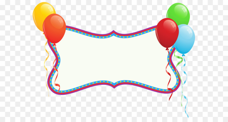 Geburtstags Kuchen Geschenk clipart - Geburtstag Urlaub Banner mit Ballons PNG Clipart