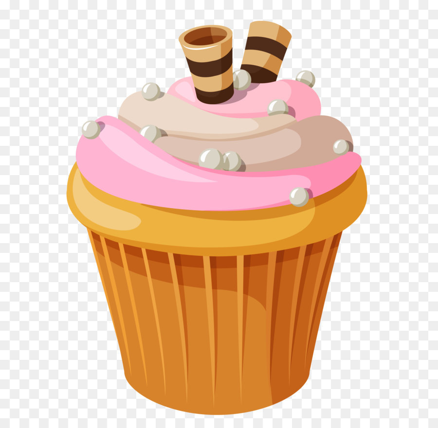 Cupcake Sinh nhật, bánh Sô cô la bánh Kem - Bánh nhỏ màu Hồng Kem PNG Yêu Ảnh