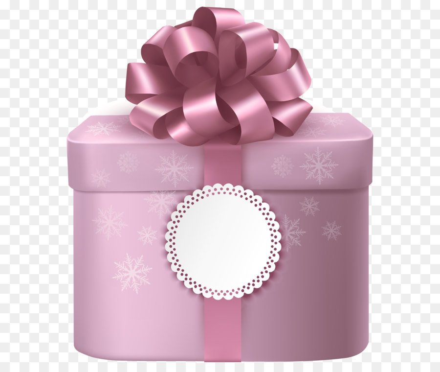 Geschenk Rosa Box Clip art - Süße Rosa Geschenke-Box mit Rosa Schleife