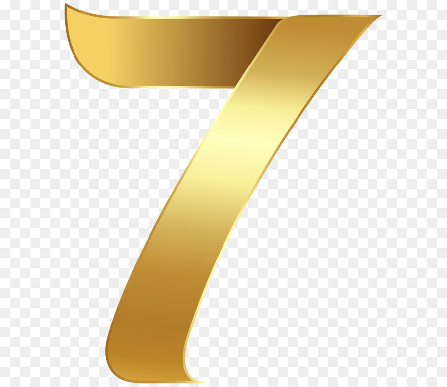 Màu Vàng Chữ Góc Thiết Kế - Vàng, Số Bảy trong Suốt PNG hình Ảnh