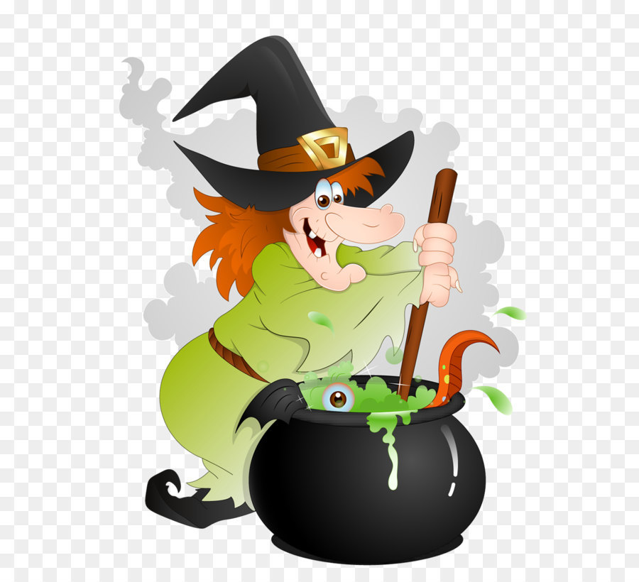 Halloween Hexerei Clip art - Halloween Hexe mit Kessel PNG Clipart