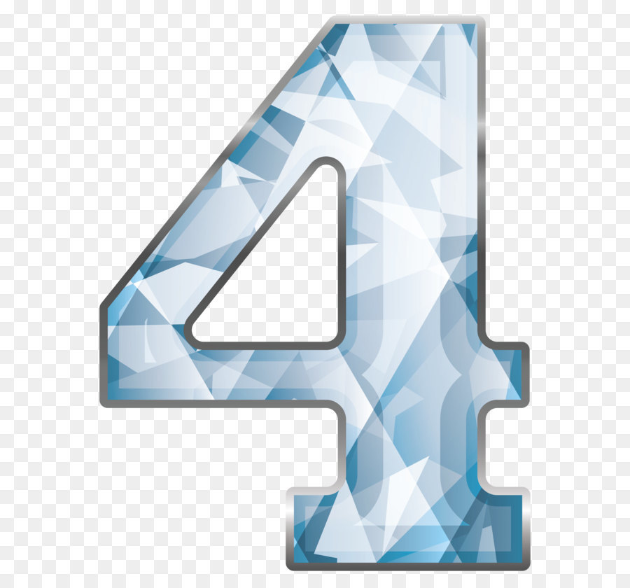 Anzahl Clip art - Kristall Nummer Vier PNG-Clipart-Bild