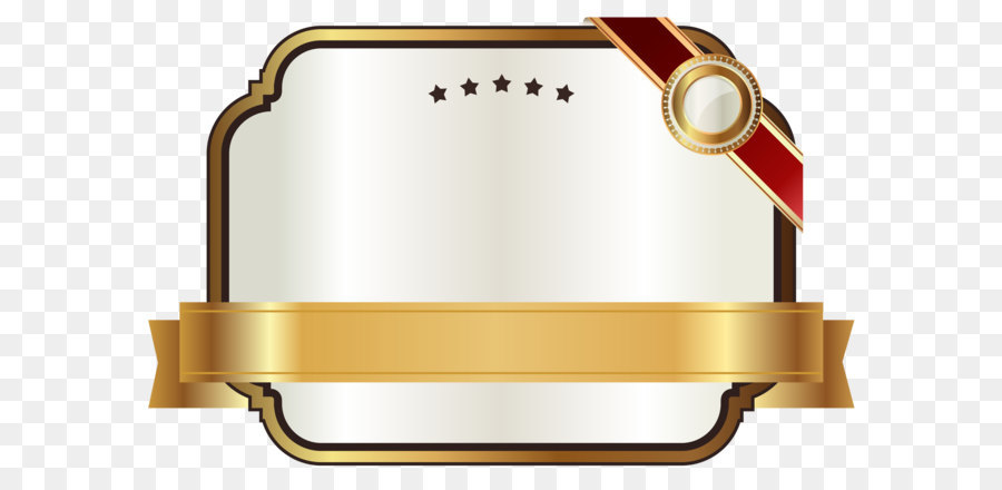 Nastro Oro Clip art - Etichetta bianca con Oro Nastro PNG Immagine Clipart