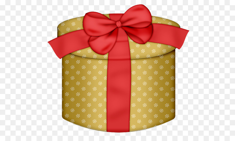 Geschenkpapier Box Clip art - Gelbe Runde Geschenk Box mit der Roten Schleife PNG Clipart