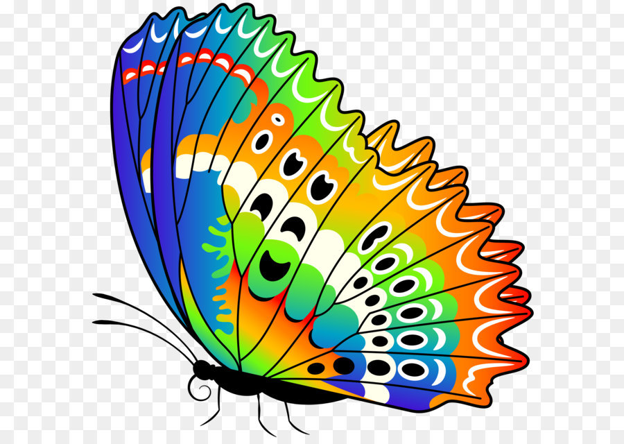 ClipArt farfalla monarca - Colorato Farfalla PNG Clip Art Immagine