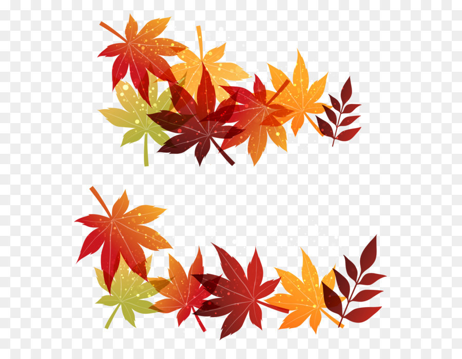 Foglia d'autunno colore Clip art - Caduta Foglie Decorazione PNG Immagine Clipart