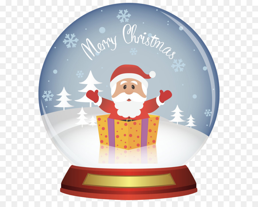 Schneekugel Weihnachten Santa Claus Clip art - Santa Christmas Snowglobe PNG Clipart Bild