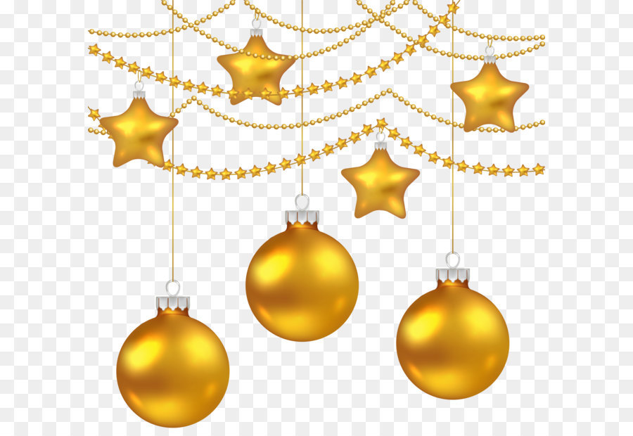 Weihnachten ornament Clip art - Gelbe Weihnachtskugeln Dekoration PNG-Clipart-Bild