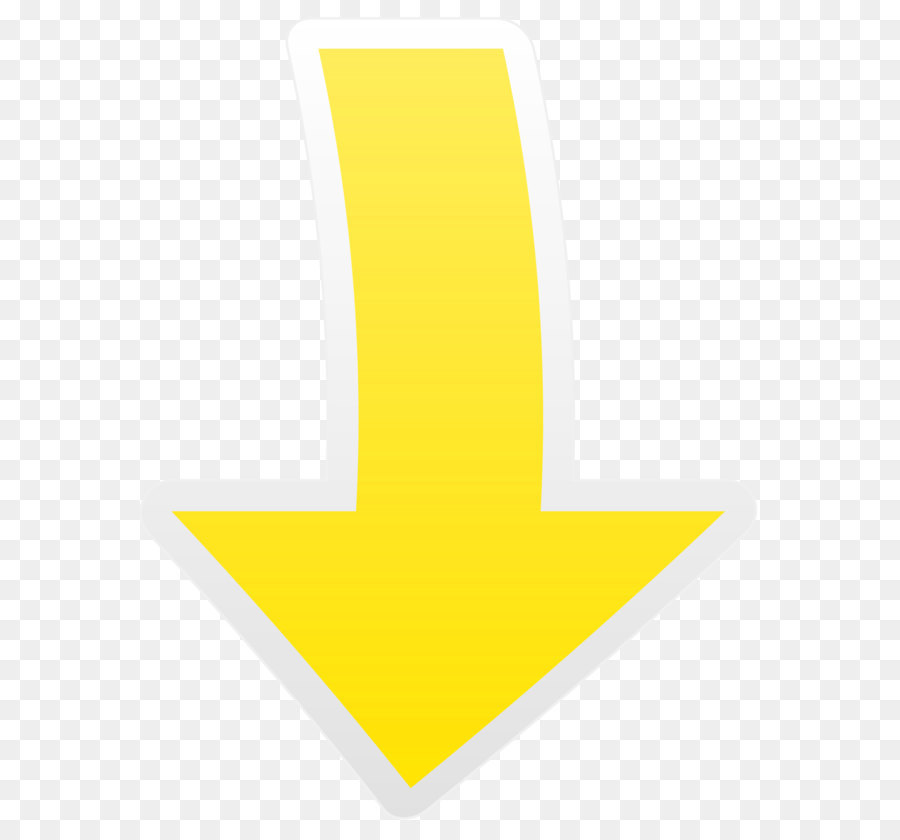 Gelbe Schrift-Design-Muster - Gelber Pfeil nach Unten Transparente PNG-clipart-Bild