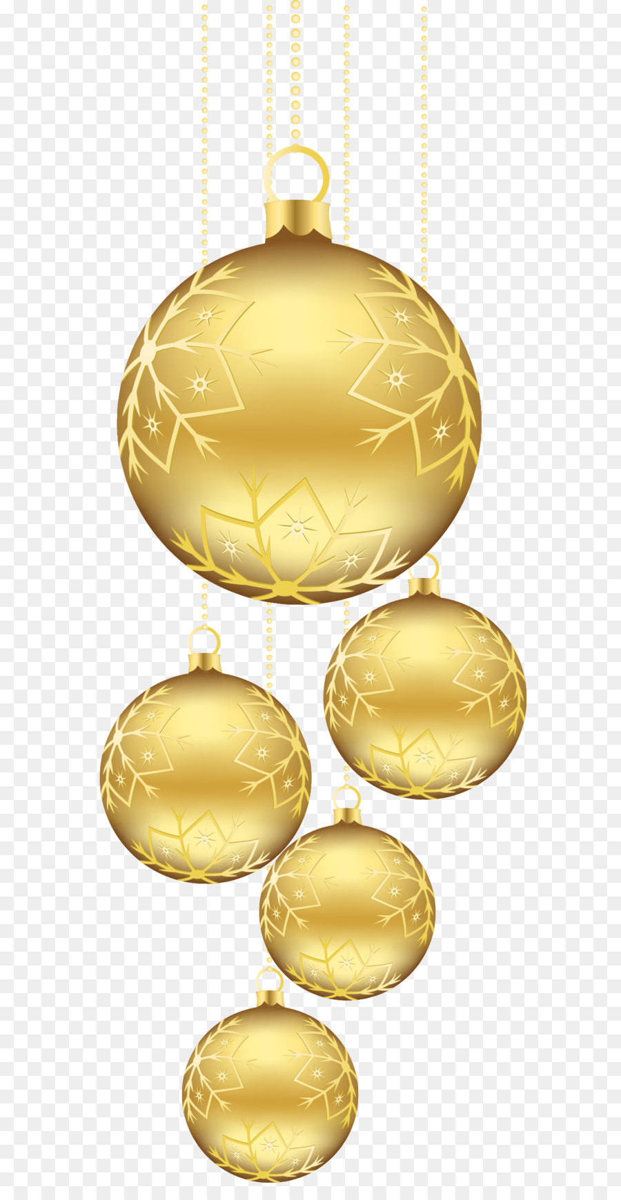 Ornamento di natale Oro Clip art - Natale Palle d'Oro Ornamenti Immagine in PNG
