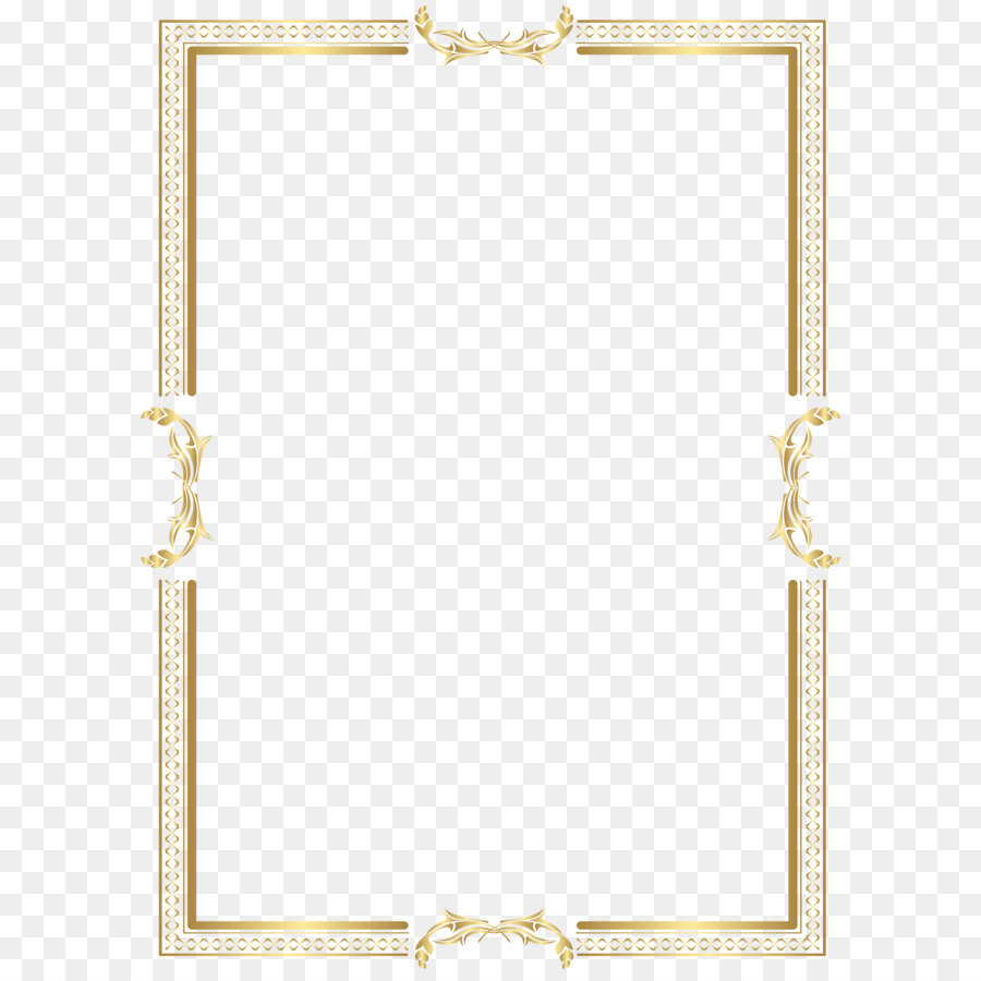 Gelber Bereich Muster - Gold Border Frame Transparent PNG clipart
