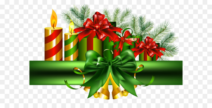 Decorazione di natale, Jingle bell ornamento di Natale Clip art - Di natale Verde Decorazione con Campanelle Dorate PNG Clipart