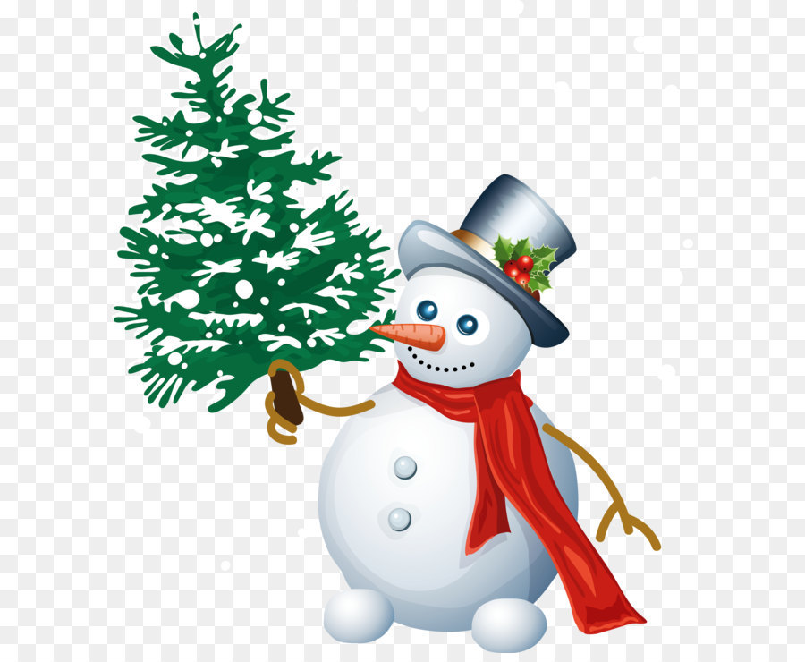 Schneemann Weihnachten Santa Claus ClipArt - Schneemann mit Baum PNG Clipart