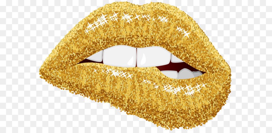 Lip Gold Clip art - Gold Lippen PNG clipart Bild