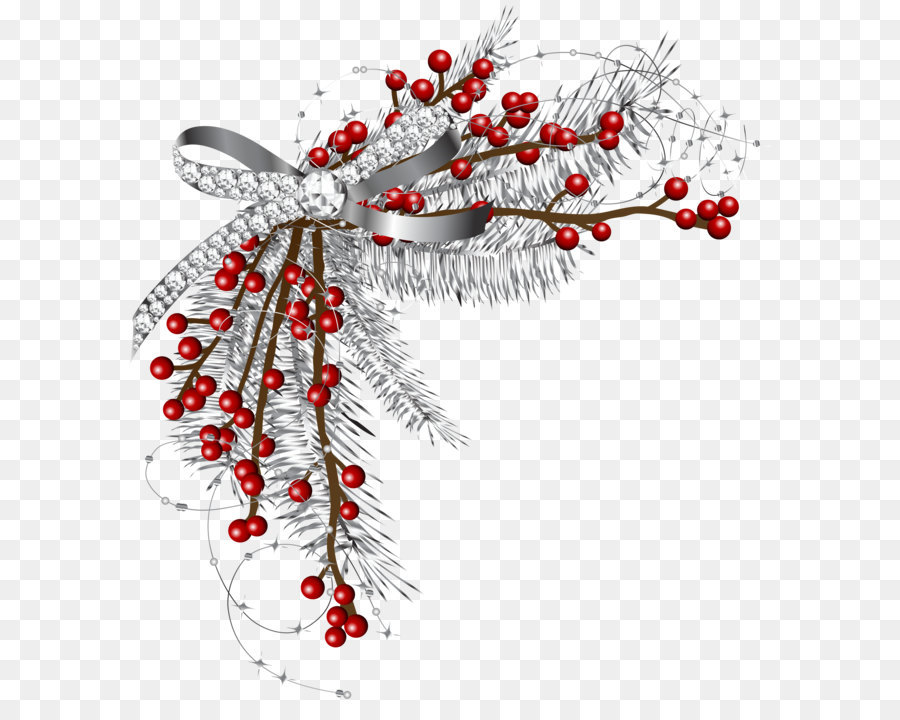 Weihnachten Dekoration Weihnachten ornament Clip art - Christmas Pine Silver Dekor PNG-clipart-Bild