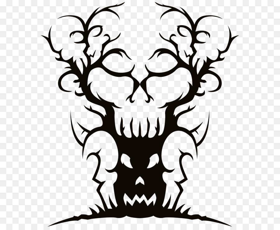 Baum Spooky Halloween Clip art - Scary Spooky Tree PNG Clipart Bild