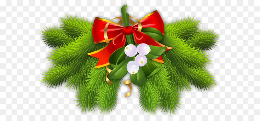 Giáng sinh trang trí cây thông Giáng sinh Clip nghệ thuật - Thông chi Nhánh với Nơ Đỏ trang Trí Giáng sinh