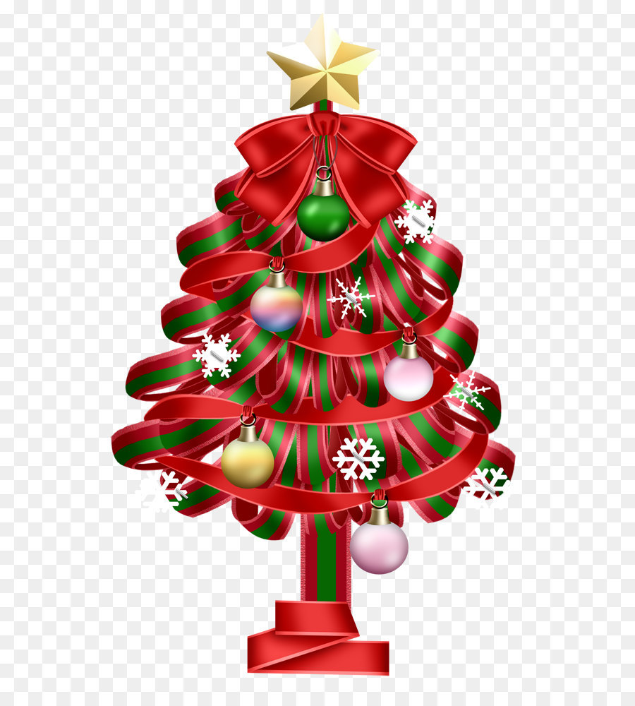 Weihnachtsbaum Clip Art - Transparent Rot Weihnachten Deko Baum Clipart