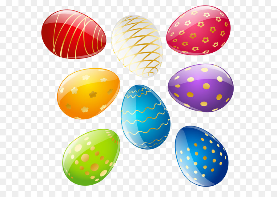 Il rosso dell'uovo di Pasqua clipart - Trasparente Pasqua Deco Set di Uova PNG Clipart