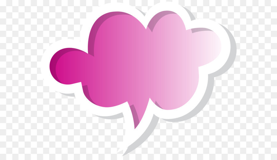 Sprech Ballon Clip Art - Speech Bubble Cloud Pink PNG clipart Bild