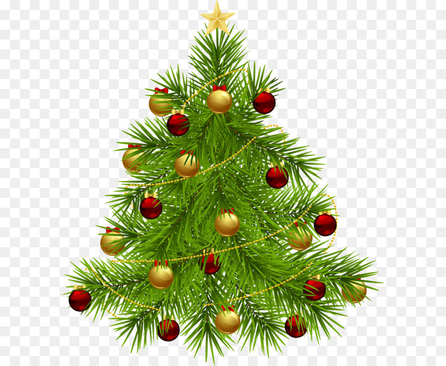 Cây giáng sinh Năm Mới cây Clip nghệ thuật - Trong suốt PNG Cây Giáng sinh với đồ trang Trí
