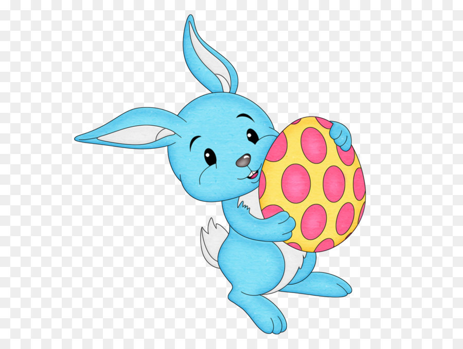 Coniglietto di pasqua, uovo di Pasqua - Pasqua, Coniglietto Blu con Uovo PNG Trasparente Clipart
