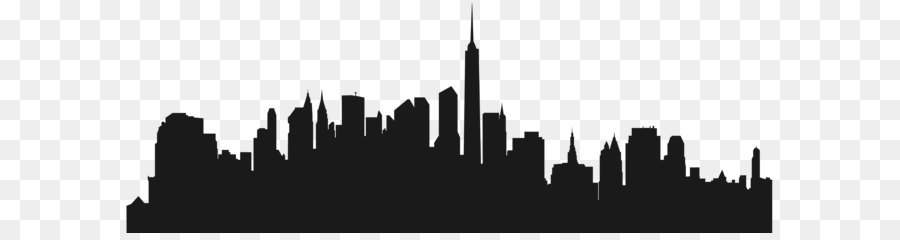 Città: Skyline di New York City Silhouette Wall decal - Edifici della città Silhouette PNG Clip Art