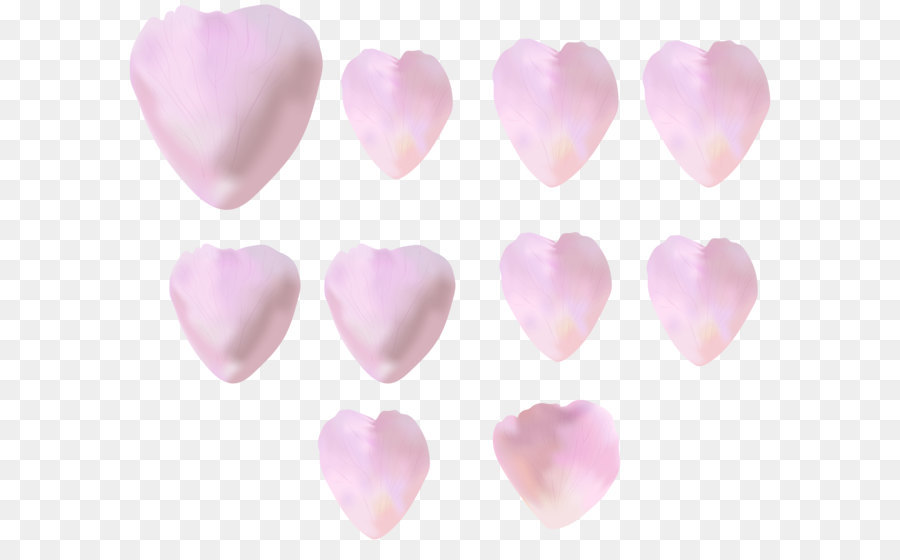 Herz Rosa Blütenblatt Ballon - Rosenblüten Herzen PNG clipart Bild