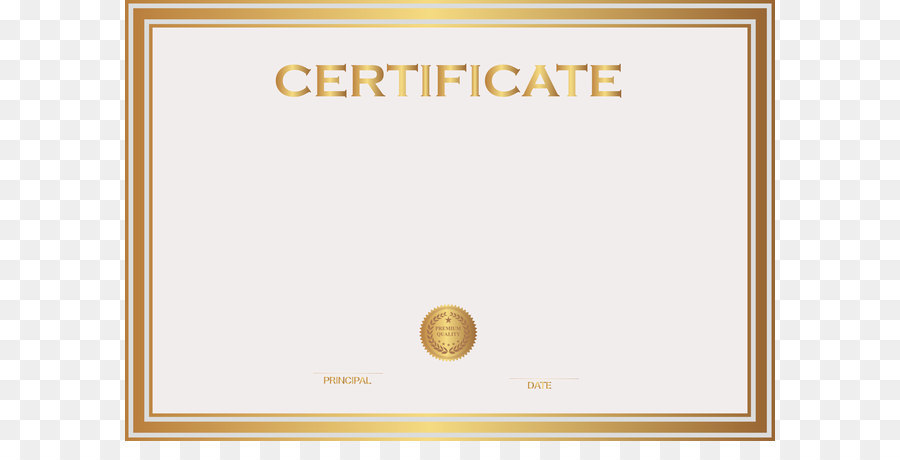 Studente Modello Accademico certificato di Clip art - Bianco e Oro Modello di Certificato di Immagine PNG