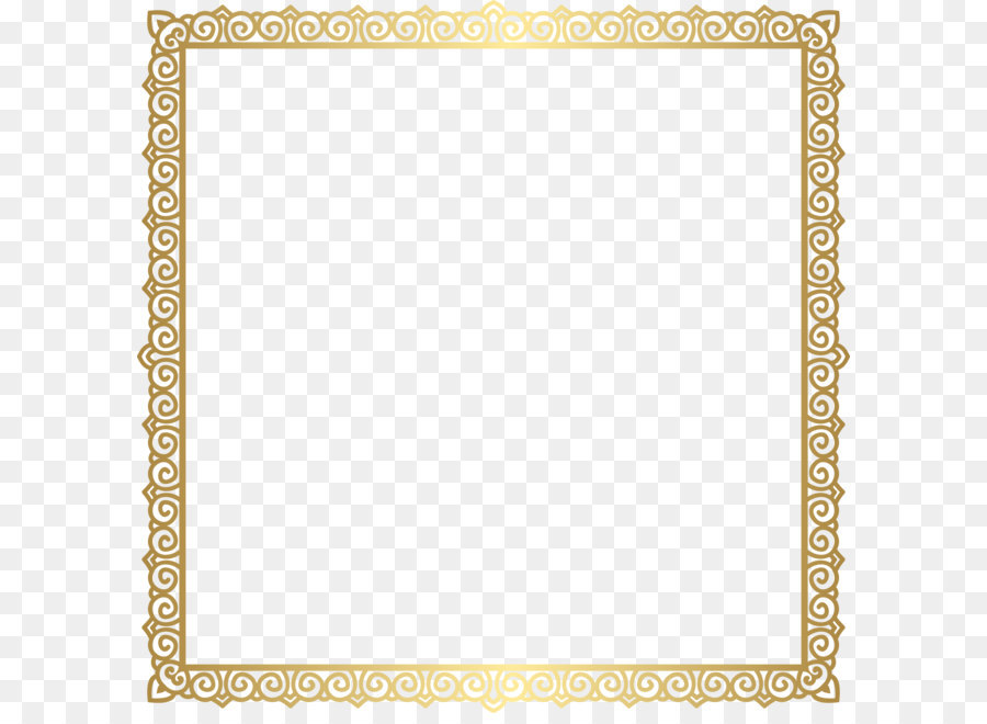 Area quadrata Testo di Picture frame Pattern - Bordo trasparente Telaio Oro PNG Clip Art