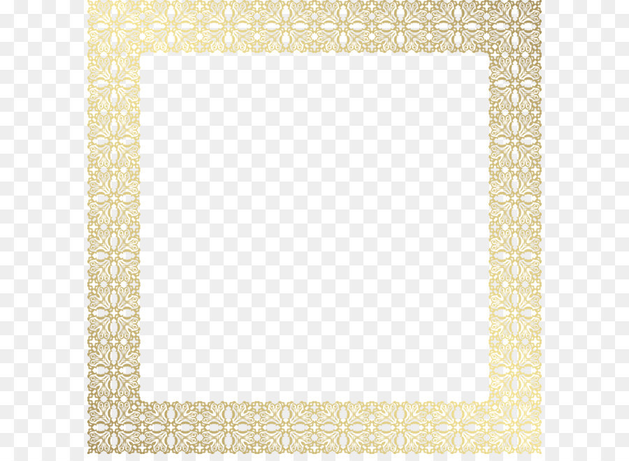 Area Quadrata Modello - Confine con Cornice Decorativa PNG Oro Clip Art