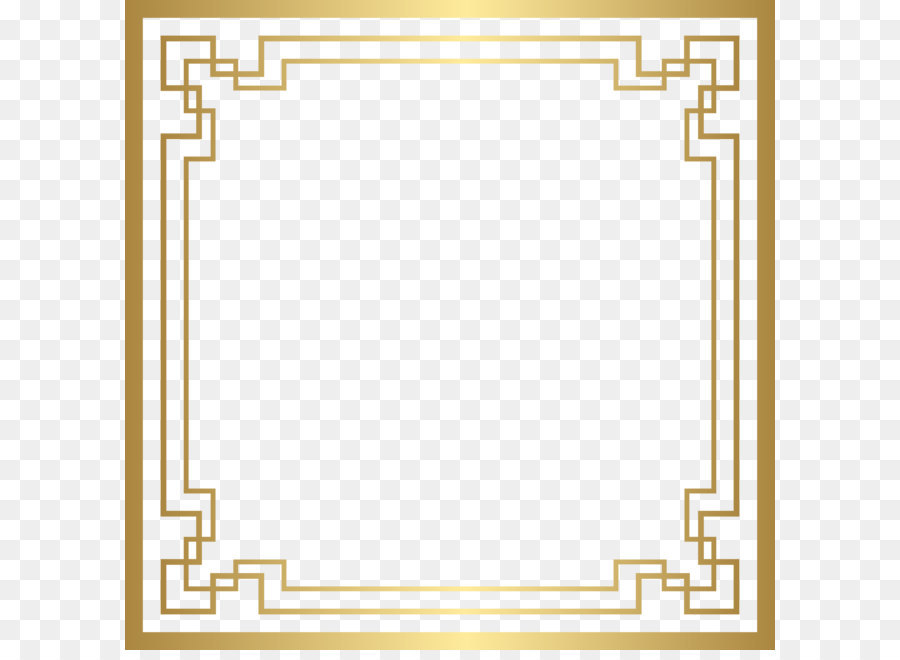 Art Deco Clip art - Border Deco Frame PNG Gold Clip Art