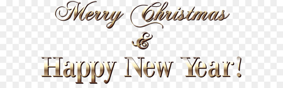 Weihnachten Neue Jahr Santa Claus Clip art - Gold Merry Christmas Text Stil PNG Clipart Bild