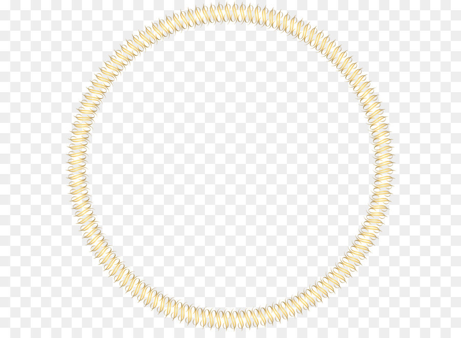 Material Gelb-Körper-piercing-Schmuck-Muster - Goldene Runde Déco-Stil Grenze Transparent-Clipart-Bild