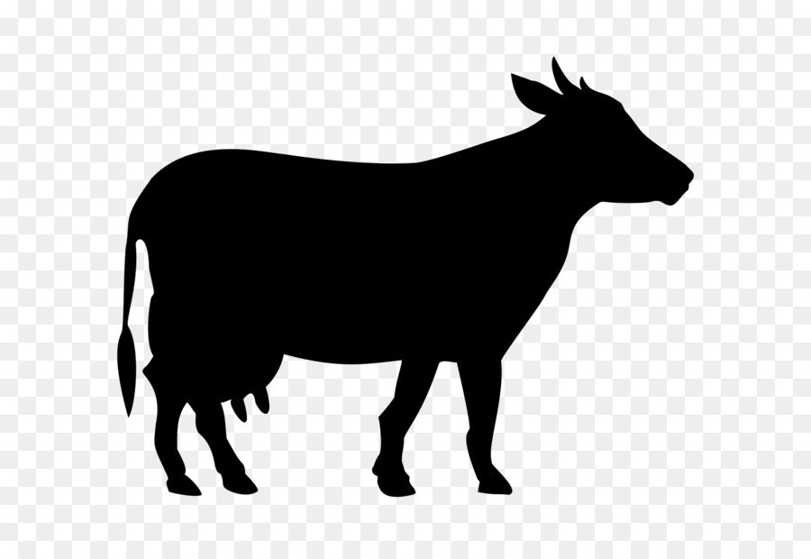 Bovini da carne Clip art - la mucca nera PNG siluete