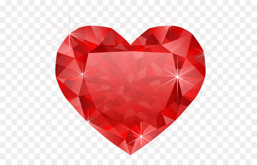 Herz Clip art - Diamantrotes Herz PNG