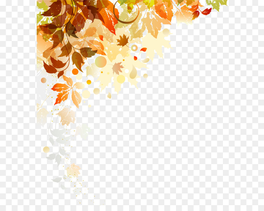 Le Quattro Stagioni Primavera, Illustrazione - Foglie di autunno ombreggiatura
