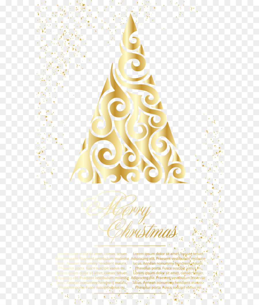 Weihnachtsbaum - Goldene Weihnachtsbaum-Gruß-Karte, Vektor-illustration