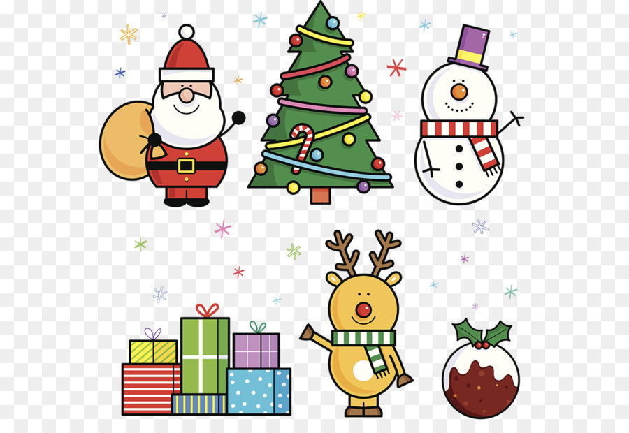 Babbo Natale, ornamento di Natale Cartoon Illustrazione - Natale cartoon pattern