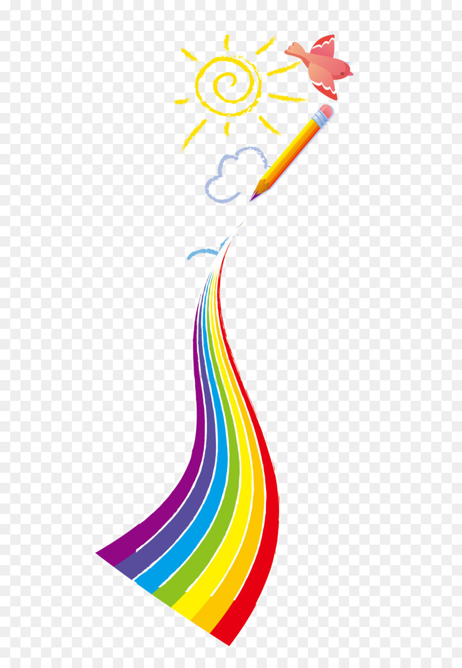 Vogel Rainbow Paintbrush Download - Regenbogen-Pinsel unter