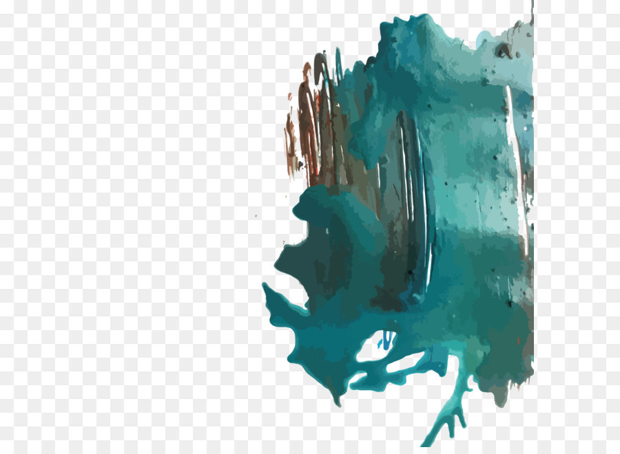 ölmalerei - Vektor blau Aquarell Dekoration Muster