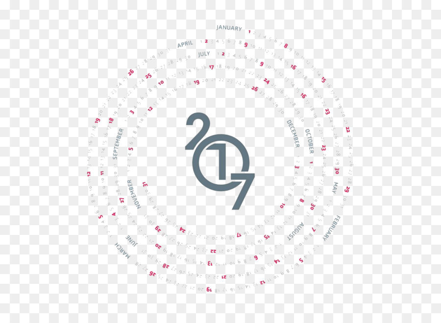 Marca Graphic design Pattern - Creativo semplice anello rotante 2017 Calendario